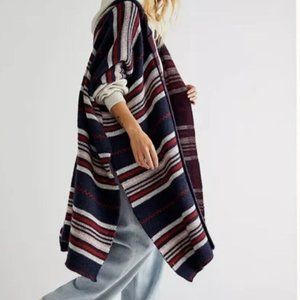 NEW FREE PEOPLE COLD CANYON HOODED PONCHO, OS